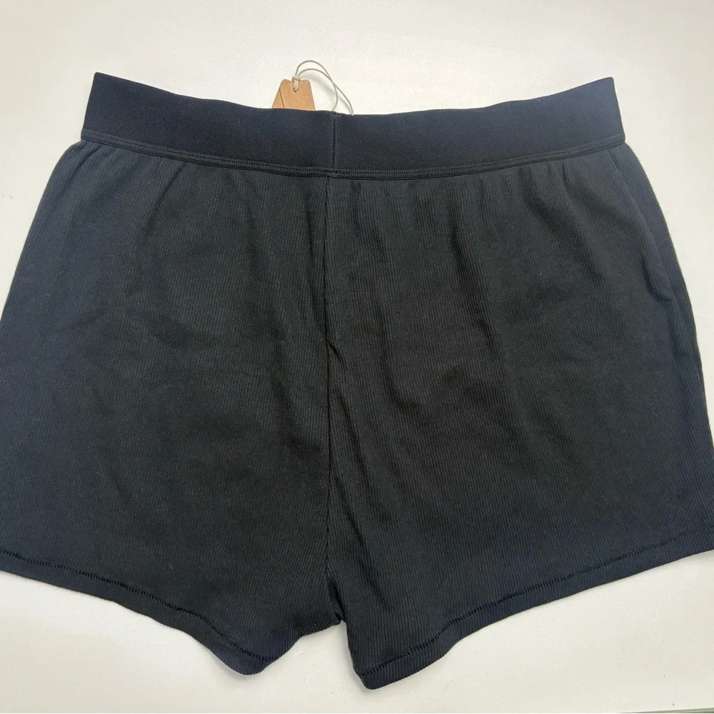 ✨ NWT SKIMS Loose Cotton Rib Boxer | Soot | XXS✨